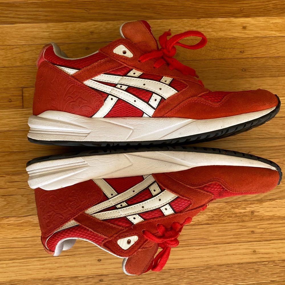 ASICS Gel Saga red sneakers
